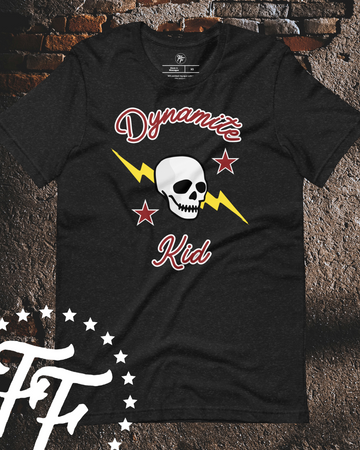 Dynamite Kid - Skull and Lightning Bolt Shirt