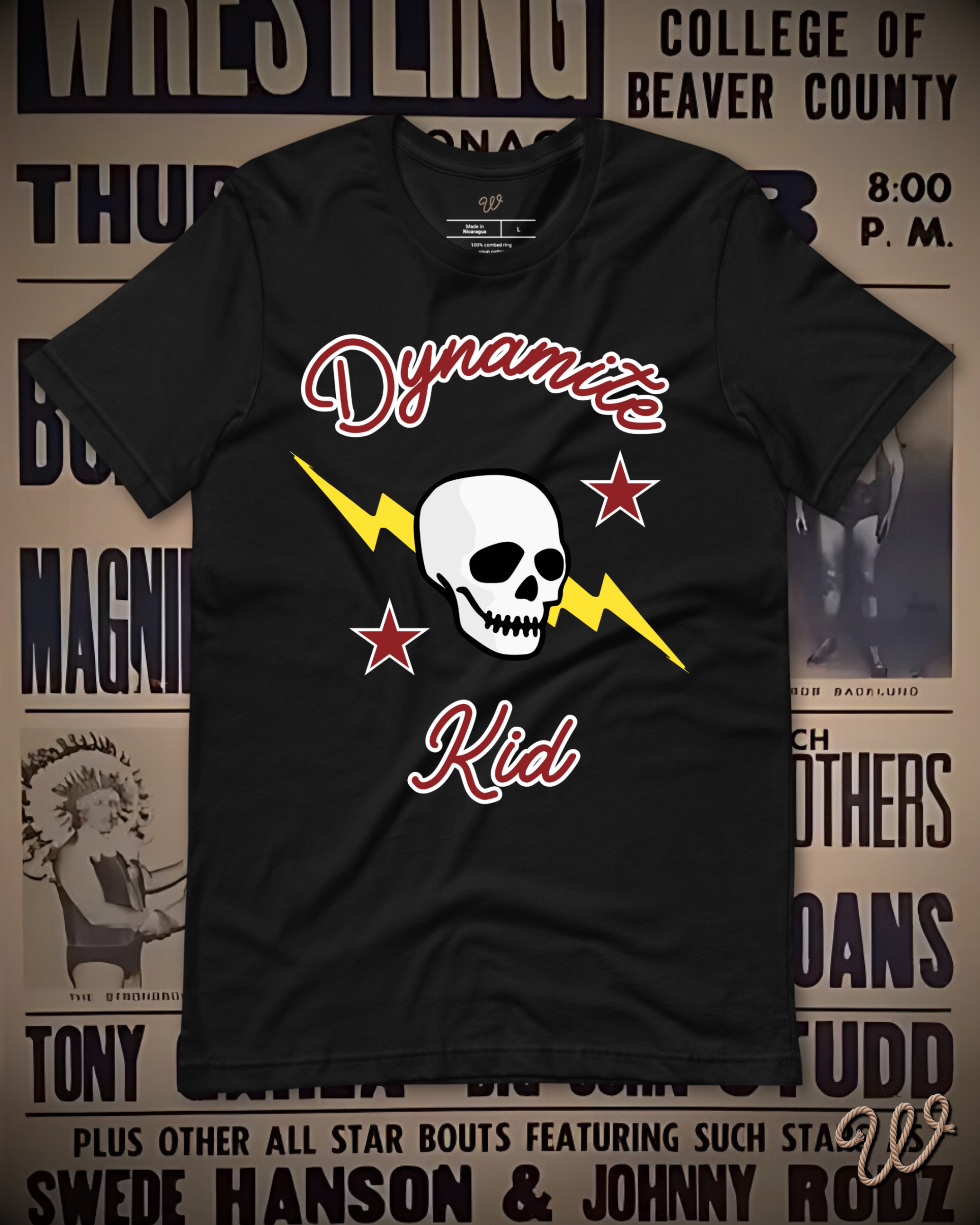 Dynamite Kid - Skull and Bolt Shirt