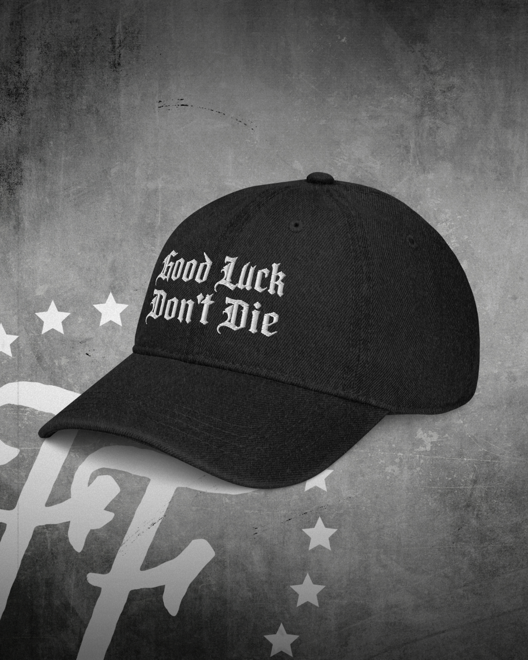 Good Luck Don't Die Denim Hat