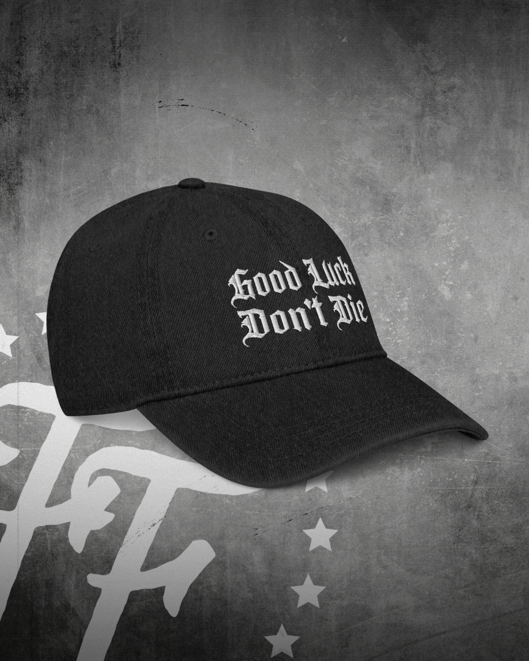 Good Luck Don't Die Denim Hat